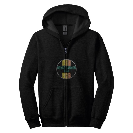 Bryce Canyon National Park Retro National Park Zip Hoodies