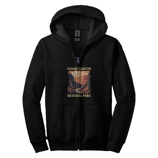 Grand Canyon Adventure Nature Lover Hiking Sunset Graphic 5 Zip Hoodies