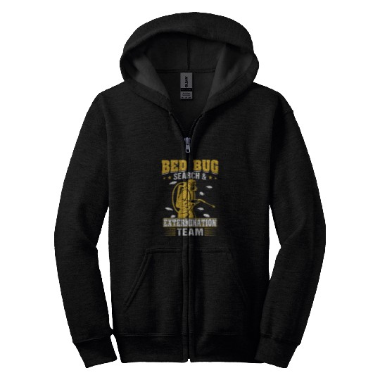 Bed Bug Search and Extermination Team Pest Control Zip Hoodies