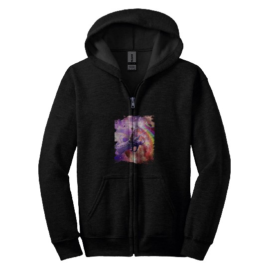 Dragon Pet Rainbow Space Cat On Dragon 2 Zip Hoodies