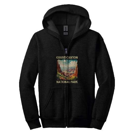 Grand Canyon Adventure Nature Lover Hiking Sunset Graphic 9 Zip Hoodies