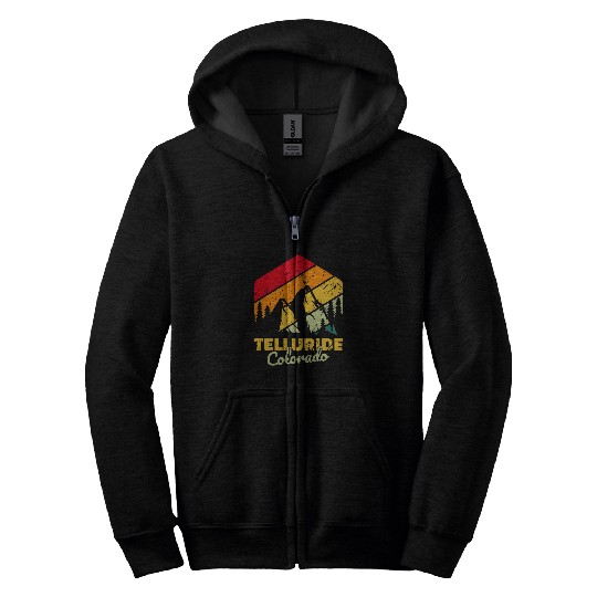 Bear Pet Telluride Colorado Mountain Bear Zip Hoodies