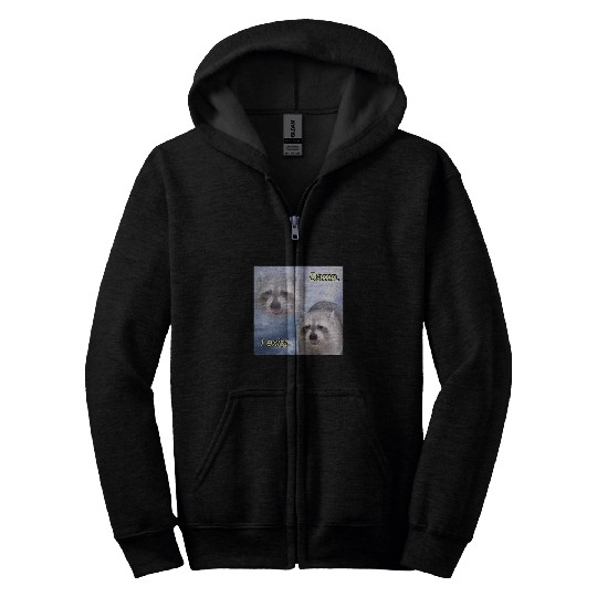Raccoon Pet Damn I exist dark humor racoon existential funny Zip Hoodies