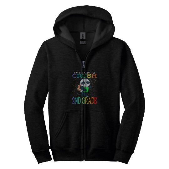 Panda Pet I m Ready To Crush 2nd Grade Panda Back To School Zip Hoodies