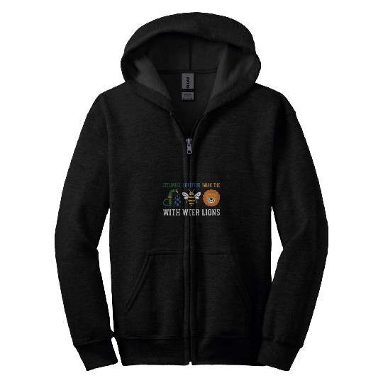 Lion Pet Hose Bee Lion Funny Ho s Be Lying Graphic Outfit Zip Hoodies