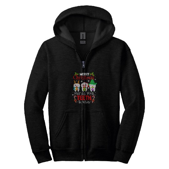 dentists Job Teeth White Dental Hygienist Funny Costume Pajama Family Zip Hoodies