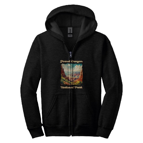 Grand Canyon National Park Adventure Hiking Nature Lover Zip Hoodies