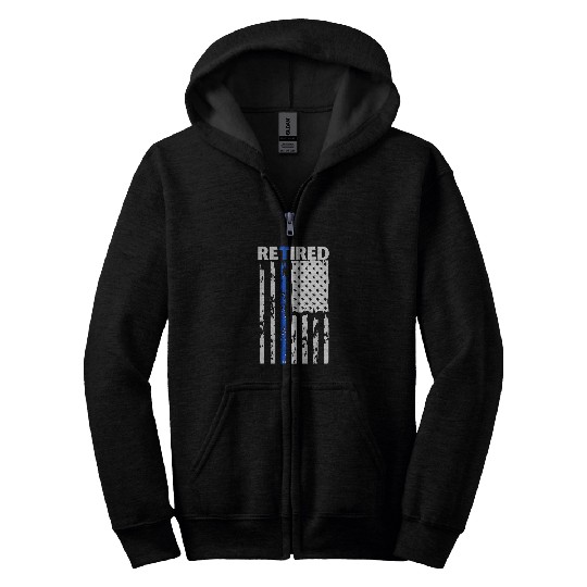 Law Enforcement Retirement products for Retired Police Zip Hoodies