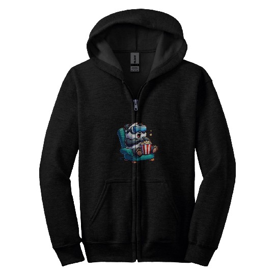 Panda Pet Gaming Videogames Headset Controller Gamer 1 Zip Hoodies