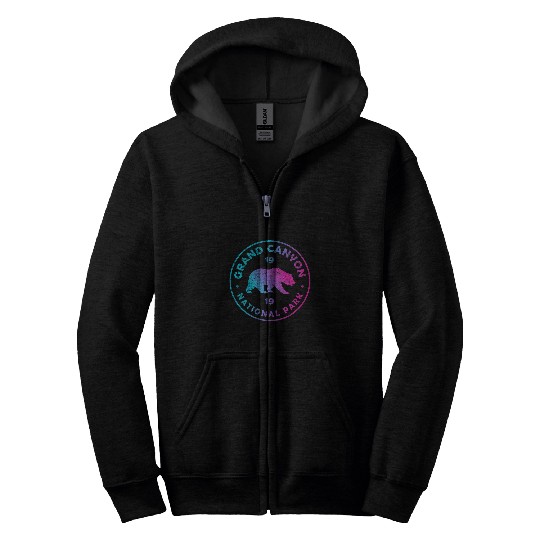 Grand Canyon National Park Colorful Tie Dye Boys Girls Zip Hoodies