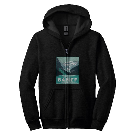 Banff National Park Lake Louise Hiking Camping Canada Zip Hoodies