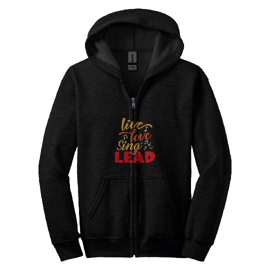 Hairdresser Job Live Love Sing Lead Barbershop Quartet Harmony singer Zip Hoodies