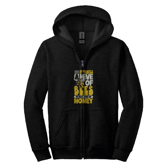 Honey Bee Beekeeping Beekeeper Honeybee Apiary Apiculture Zip Hoodies