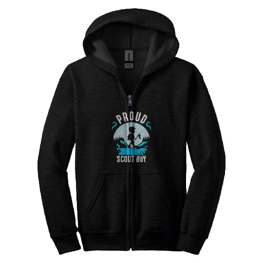Scout Job Proud Scout Boy Hiking Outdoor Scouting Scouts Zip Hoodies