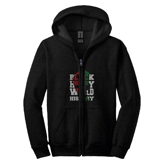 Black History is World History Juneteenth frees Celebration Zip Hoodies