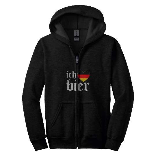 Beer Fun I Love Beer Oktoberfest Prost German Beer Drinking Team Zip Hoodies