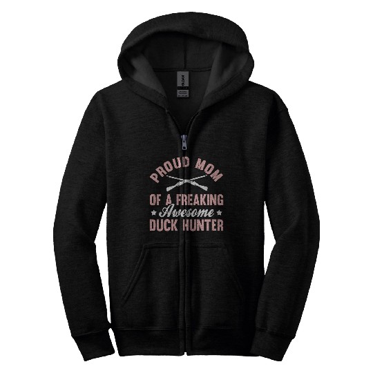 Duck Hunter Waterfowl Hunting Mom Mother Zip Hoodies