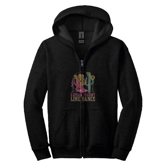 Line Dancing Dance Teacher I Speak Fluent Line Dance Zip Hoodies