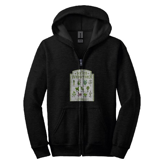 Herb Plants Identification Chart Motive Zip Hoodies