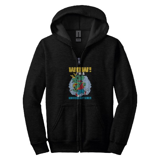 Dragon Pet Kindergarten Cute Dragon WOW Kindergartener Boys Funny Zip Hoodies