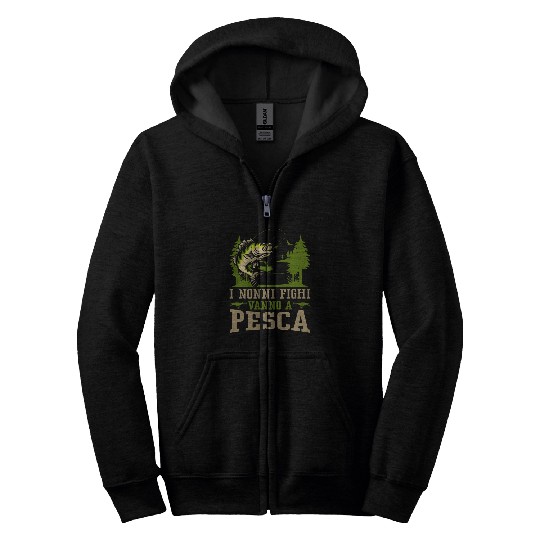 Fishing Fun Boat Fishing Cool Grandparents Go Fishing Zip Hoodies