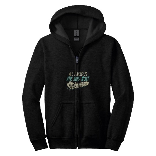 Fishing Fun AIRBOAT Air And Boat Swamp Planeboat Fanboat Fishing Zip Hoodies