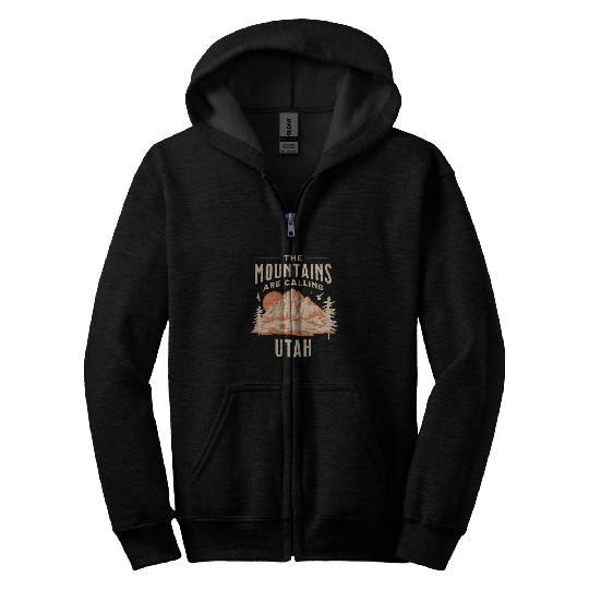 Bear Pet The Mountains are Calling in Utah Bear Souvenir Zip Hoodies
