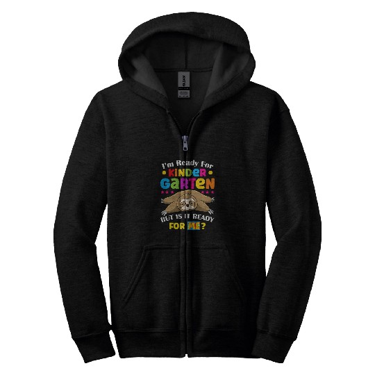 Sloth Pet First Day Of Kindergarten Funny Back To School Funny Sloth Zip Hoodies