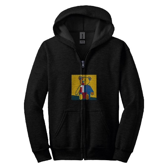 Bear Pet Constructivist Teddy Bear Zip Hoodies
