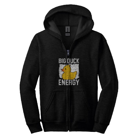 Duck Pet Big Duck Energy Rubber Ducky Zip Hoodies