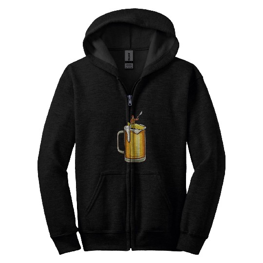 Canoe Paddling Beer Lovers Kayak Boat Canoeist Kayaking Zip Hoodies