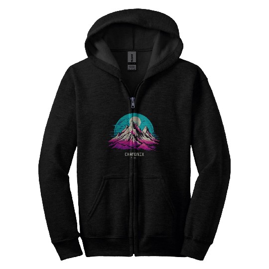 Chamonix France Tour Du Mont Blanc European Hiking Trail Skis 4 Zip Hoodies