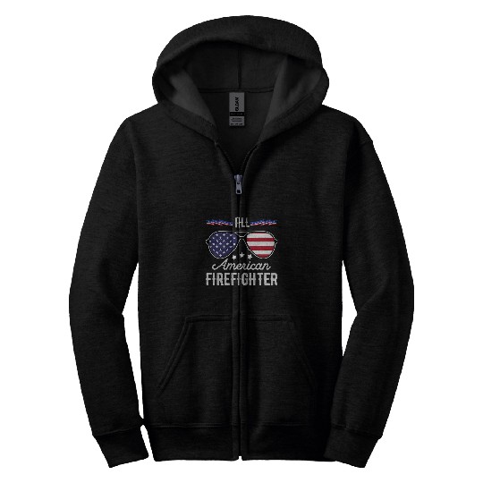 Firefighter Job All American Firefighter 4th Of July Sunglasses Zip Hoodies
