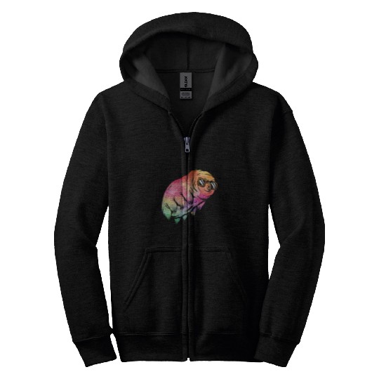 Bear Pet Big Rainbow Water Bear Microbiology Funny Tardigrade Zip Hoodies