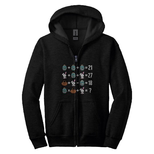 Math Order Of Operation Easter Bunny Basket Egg Hunting Math Zip Hoodies