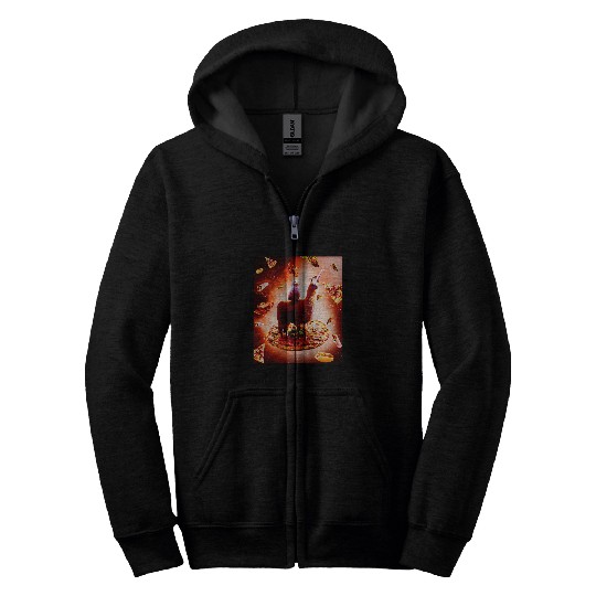 Owl Pet Outer Space Owl Riding Llama Unicorns Pizza Zip Hoodies