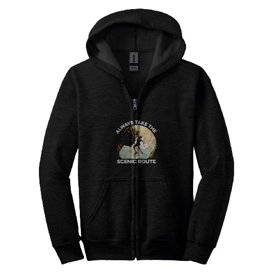 Camping Climbing Adventure Nature Camper Hiker Zip Hoodies
