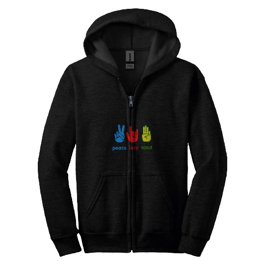 Scout Job Peace Love Scout Scouting Camping Life Gift Zip Hoodies