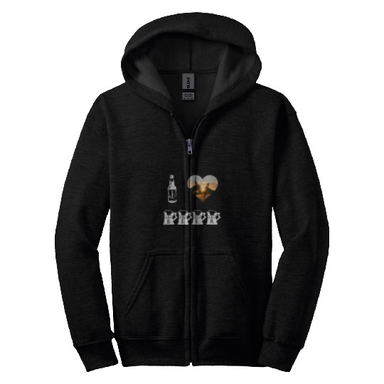 Beer Fun I Love Beer 3 Zip Hoodies