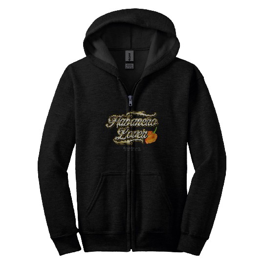Chili Pepper Tattoo Lettering Habanero Lover Chili Pepper Zip Hoodies