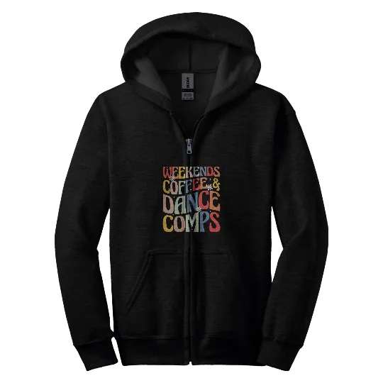 Coffee Fun Weekends Coffee and Dance Comps Groovy Dance Zip Hoodies