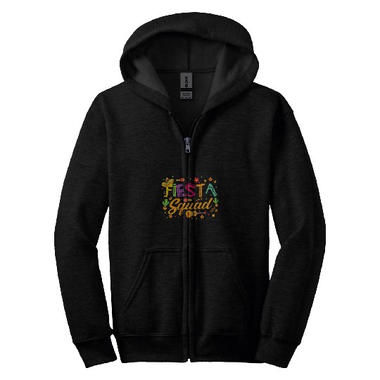 Cinco De Mayo Fiesta Squad May Fifth Mexican Theme HisHer Zip Hoodies