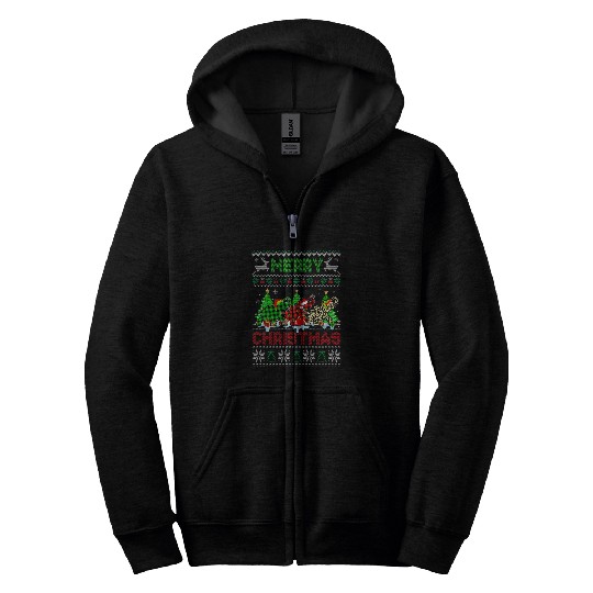 Elephant Pet Green Red Plaid Leopard Merry Christmas Zip Hoodies