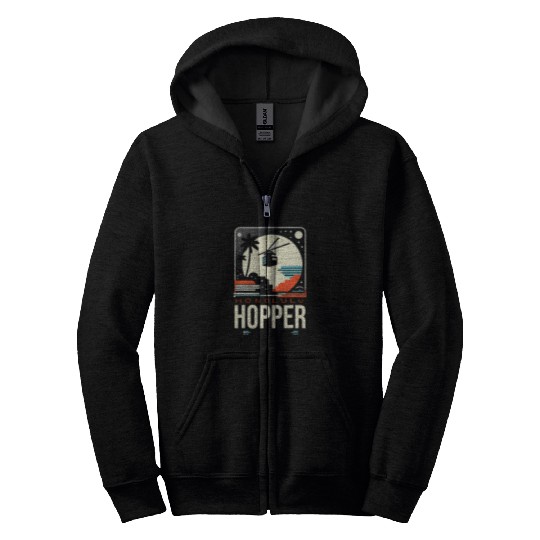 Honolulu Hopper Funny Graphic Tees Zip Hoodies