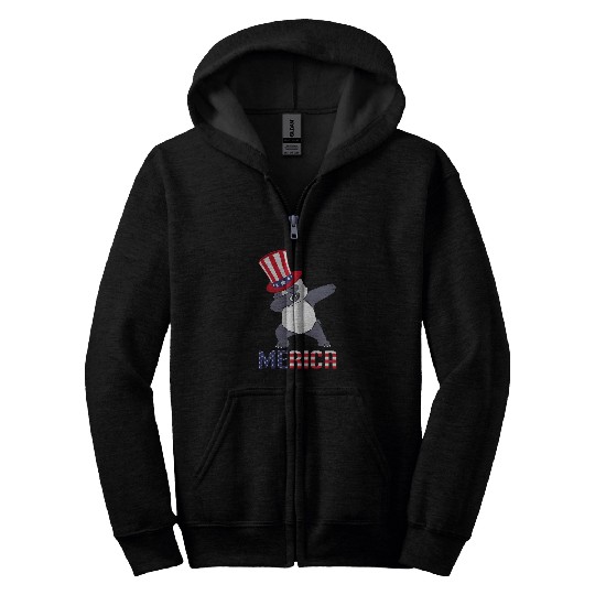 Panda Pet 4th of july independent day patriotic party Zip Hoodies
