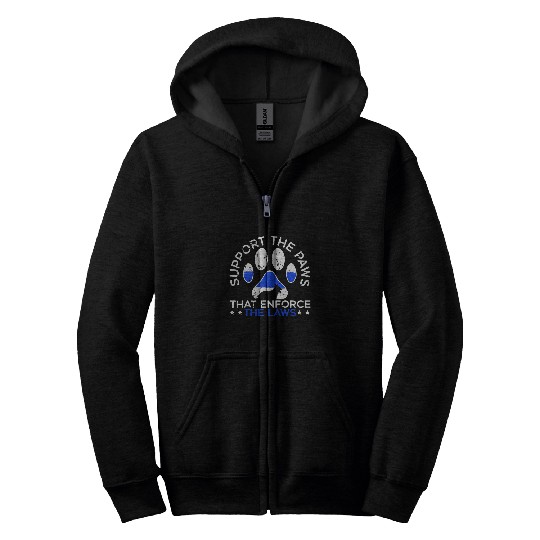 K9 Handler Police Dog Law Enforcement Police K9 Unit 5 Zip Hoodies
