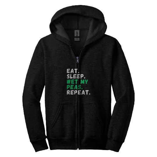 Green Thumb Organic Peas Gardening Enthusiast Zip Hoodies