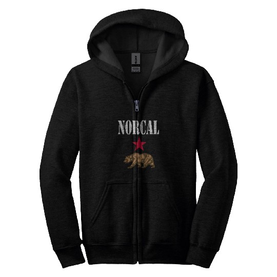 Bear Pet Northern californias Norcal Bear With Star Zip Hoodies