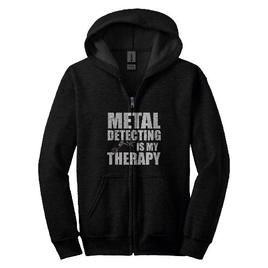 Metal Detector Beach Gold Hunting Coins Treasures Digging 16 Zip Hoodies