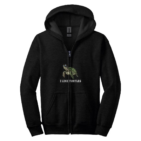 Turtle Pet Earth Day I like Turtles Zip Hoodies